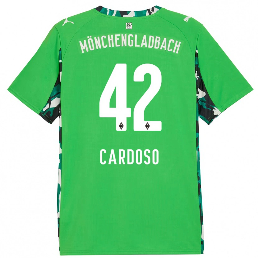Danxen Kid Tiago Pereira Cardoso #42 Green Black Away Jersey 2025/26 T-Shirt