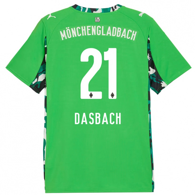 Danxen Kid Yannik Dasbach #21 Green Black Away Jersey 2025/26 T-Shirt