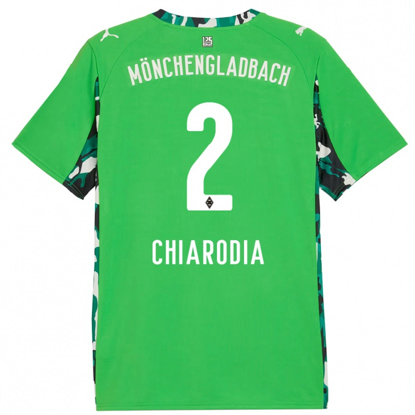 Danxen Kid Fabio Chiarodia #2 Green Black Away Jersey 2025/26 T-Shirt