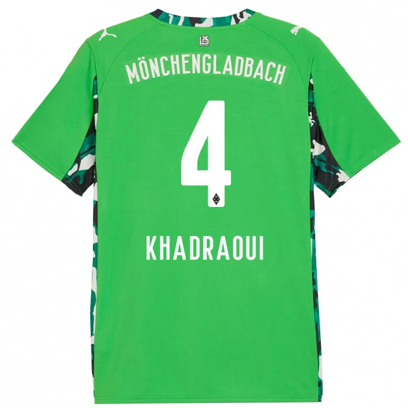 Danxen Kid Elias Khadraoui #4 Green Black Away Jersey 2025/26 T-Shirt