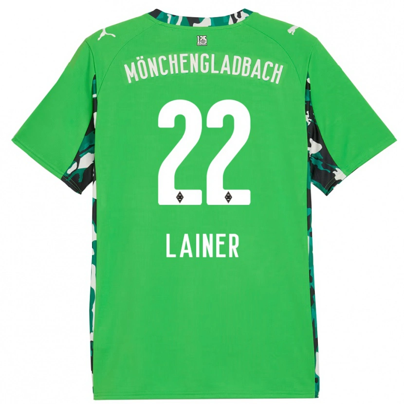 Danxen Kid Stefan Lainer #22 Green Black Away Jersey 2025/26 T-Shirt