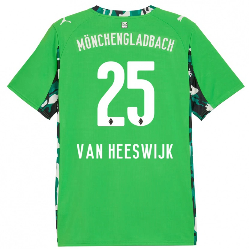 Danxen Kid Amber Van Heeswijk #25 Green Black Away Jersey 2025/26 T-Shirt