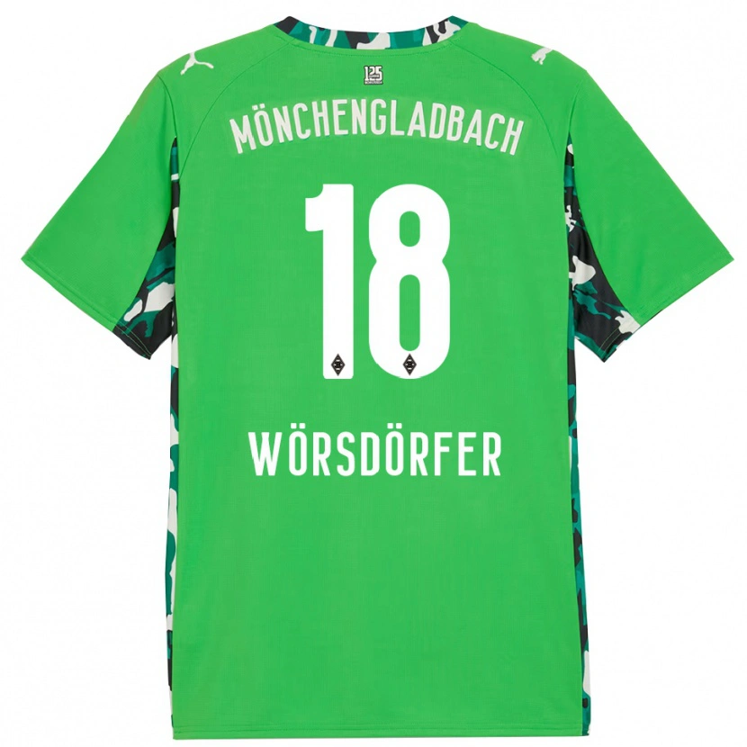 Danxen Kid Len Wörsdörfer #18 Green Black Away Jersey 2025/26 T-Shirt