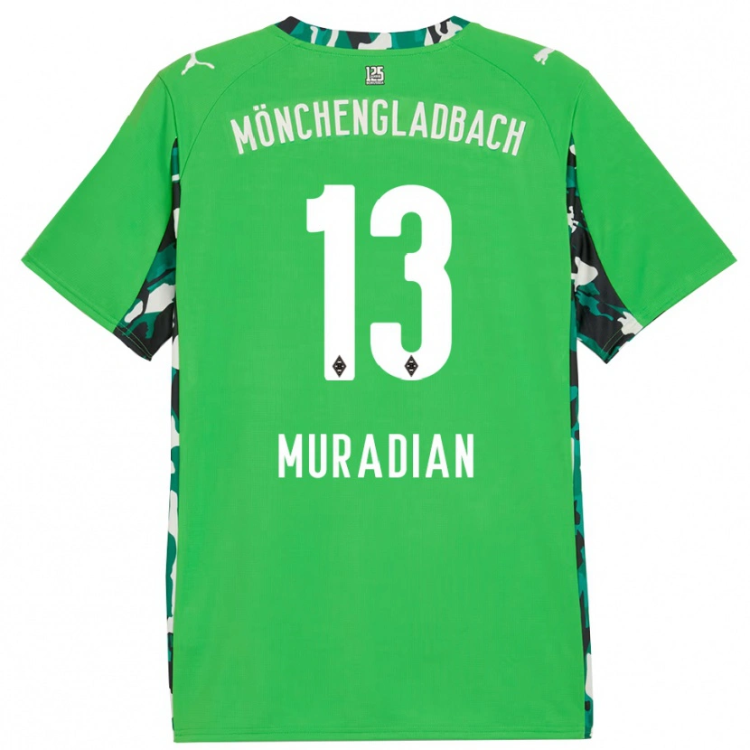Danxen Kid Artem Muradyan #13 Green Black Away Jersey 2025/26 T-Shirt