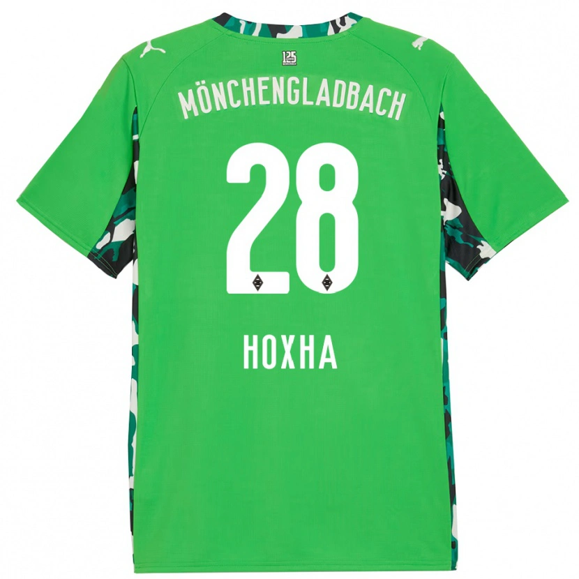 Danxen Kid Flavjo Hoxha #28 Green Black Away Jersey 2025/26 T-Shirt