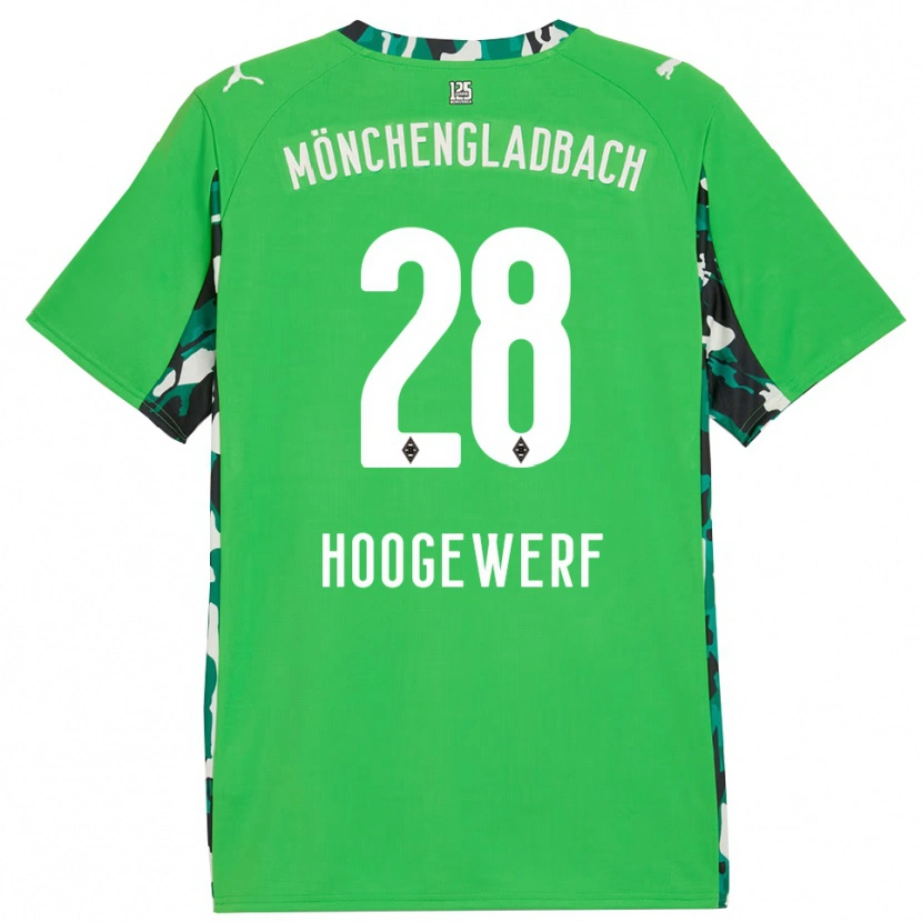 Danxen Kid Dillon Hoogewerf #28 Green Black Away Jersey 2025/26 T-Shirt