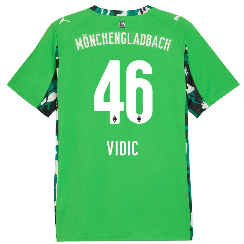 Danxen Kid Nico Vidic #46 Green Black Away Jersey 2025/26 T-Shirt