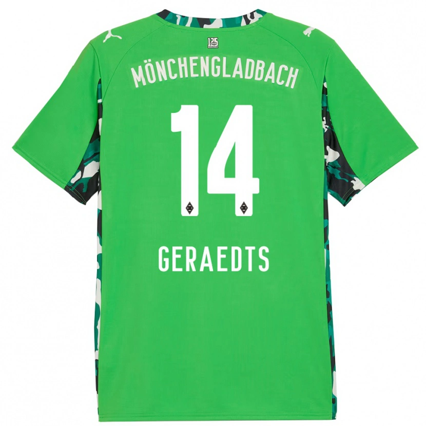 Danxen Kid Kelsey Geraedts #14 Green Black Away Jersey 2025/26 T-Shirt