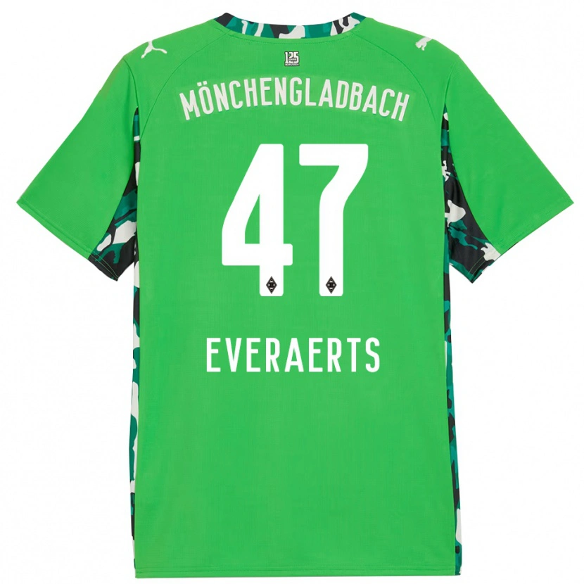 Danxen Kid Kim Everaerts #47 Green Black Away Jersey 2025/26 T-Shirt