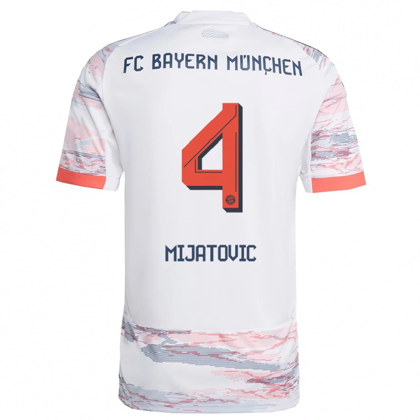 Danxen Kid Roko Mijatovic #4 White Gray Away Jersey 2025/26 T-Shirt