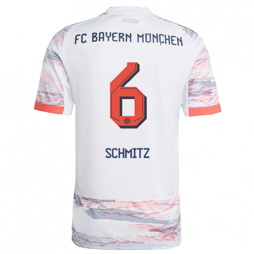 Danxen Kid Benno Schmitz #6 White Gray Away Jersey 2025/26 T-Shirt