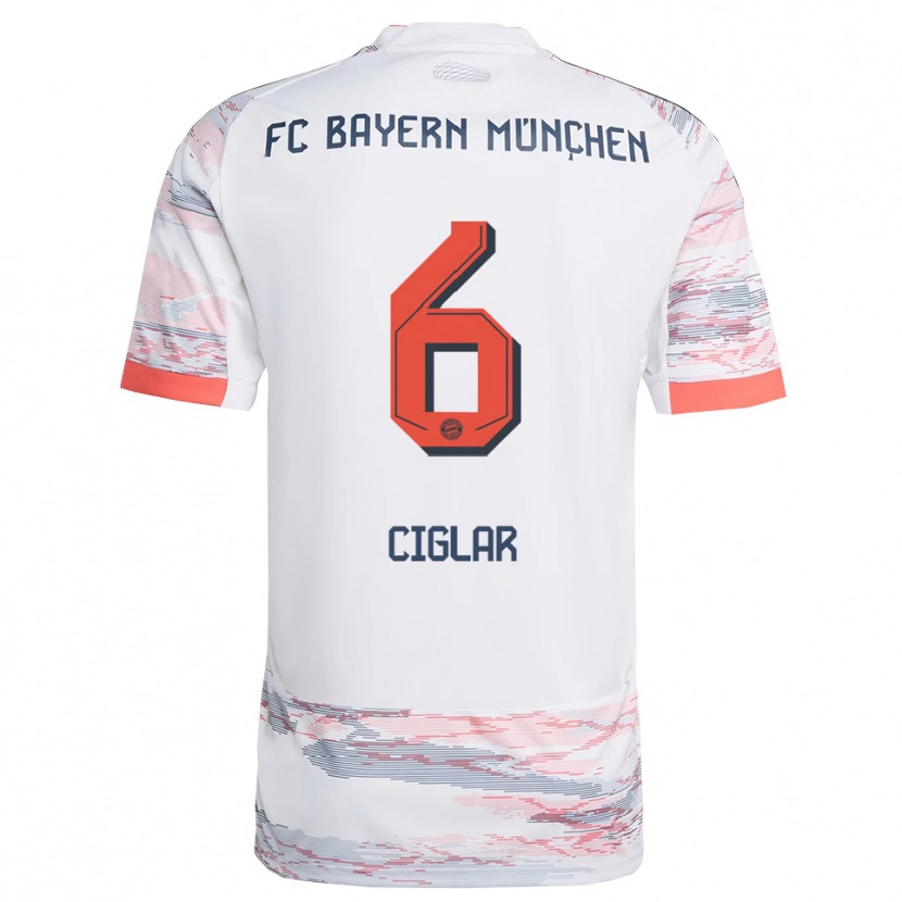 Danxen Kid Roko Ciglar #6 White Gray Away Jersey 2025/26 T-Shirt