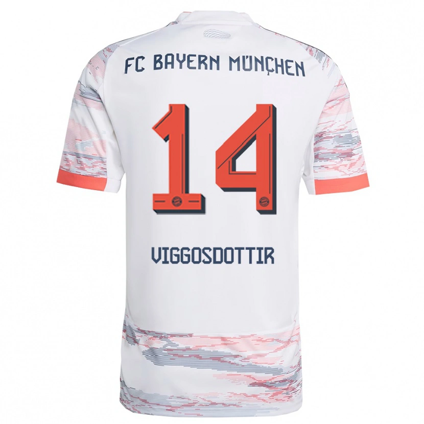 Danxen Kid Glodis Perla Viggosdottir #14 White Gray Away Jersey 2025/26 T-Shirt