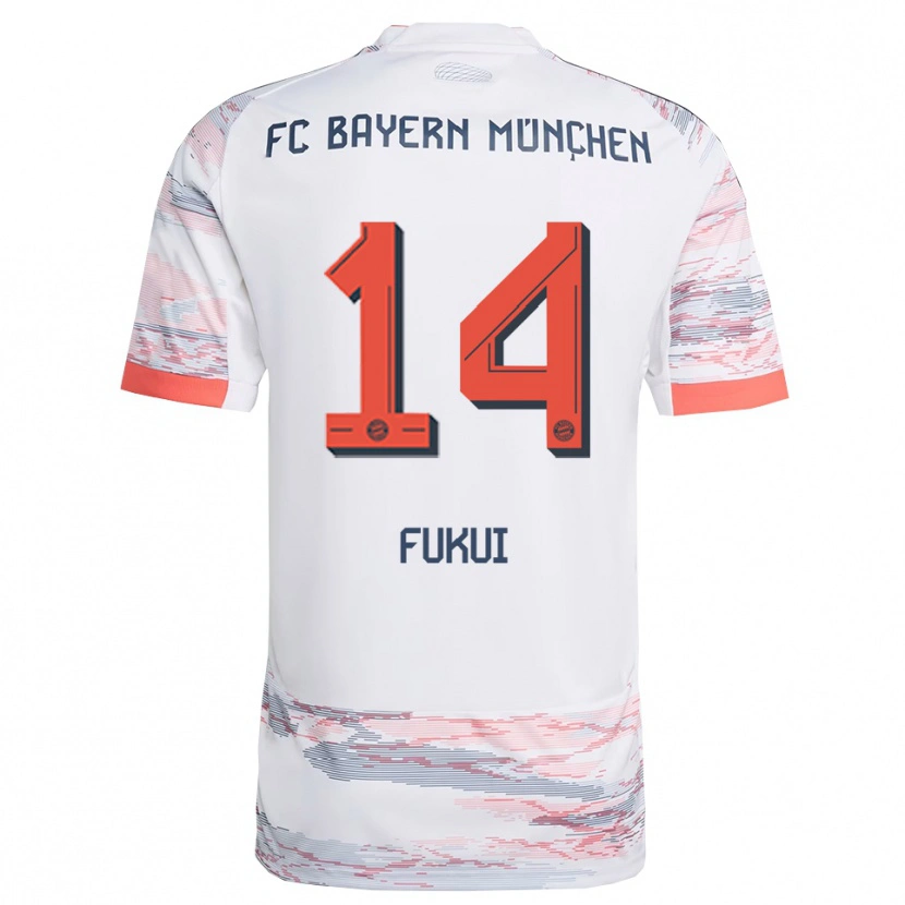 Danxen Kid Taichi Fukui #14 White Gray Away Jersey 2025/26 T-Shirt