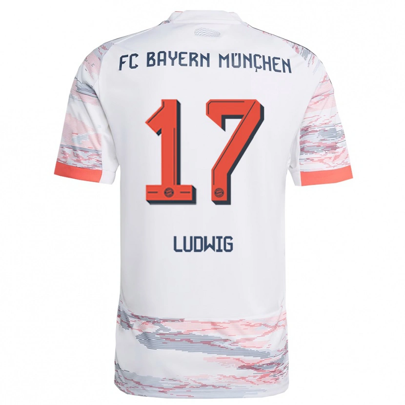 Danxen Kid Linus Ludwig #17 White Gray Away Jersey 2025/26 T-Shirt