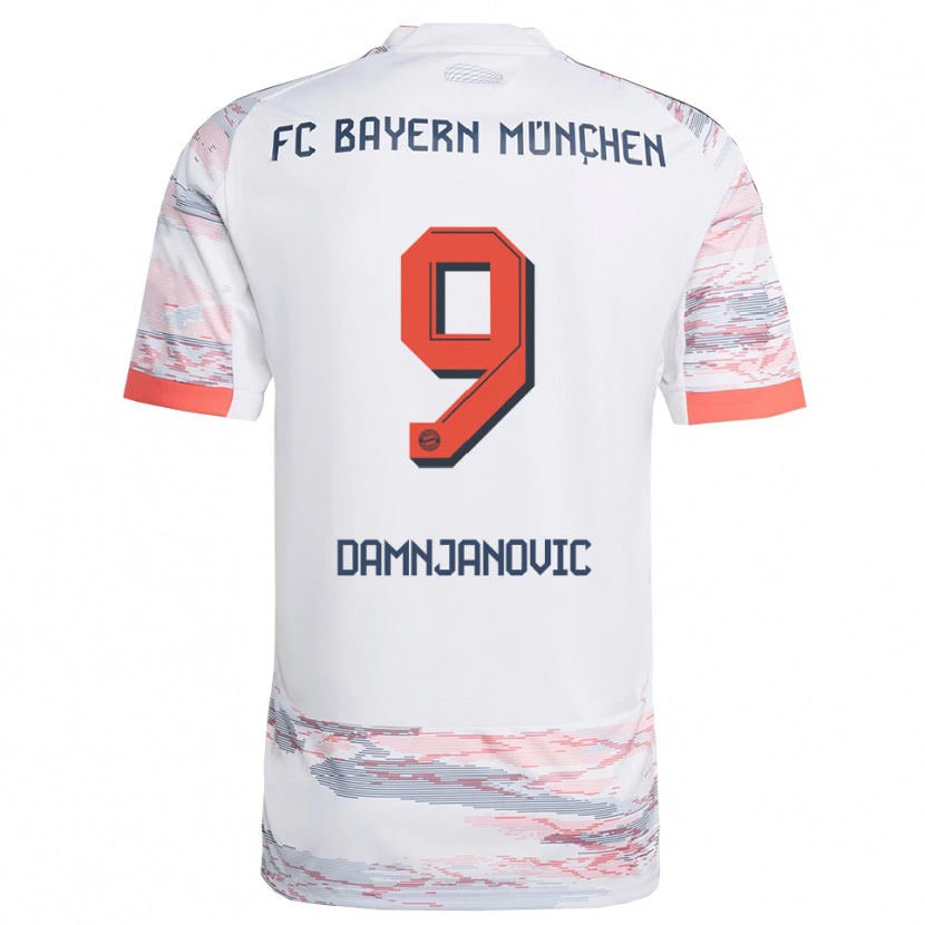 Danxen Kid Jovana Damnjanovic #9 White Gray Away Jersey 2025/26 T-Shirt