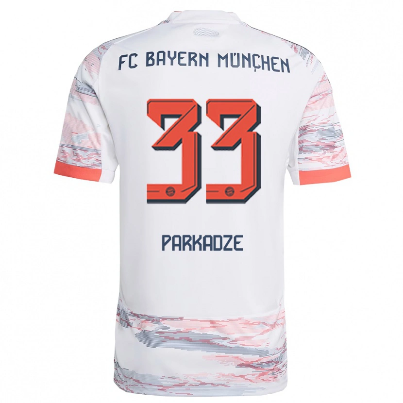 Danxen Kid Luka Parkadze #33 White Gray Away Jersey 2025/26 T-Shirt