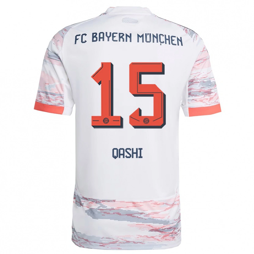 Danxen Kid Yousef Qashi #15 White Gray Away Jersey 2025/26 T-Shirt