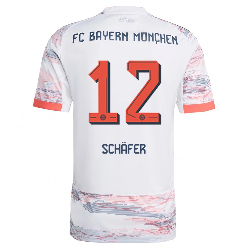 Danxen Kid Luis Schäfer #12 White Gray Away Jersey 2025/26 T-Shirt