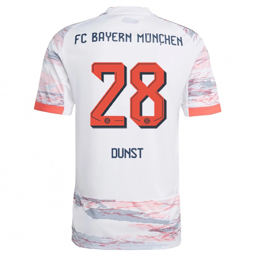 Danxen Kid Barbara Dunst #28 White Gray Away Jersey 2025/26 T-Shirt