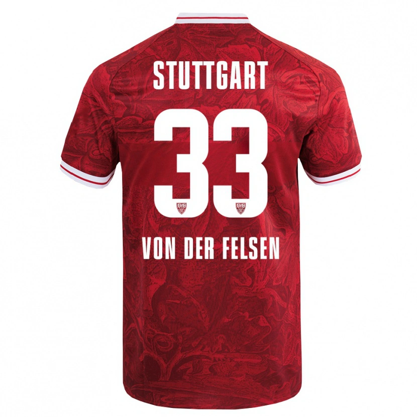 Danxen Kid Jerik Von Der Felsen #33 Red Black Away Jersey 2025/26 T-Shirt