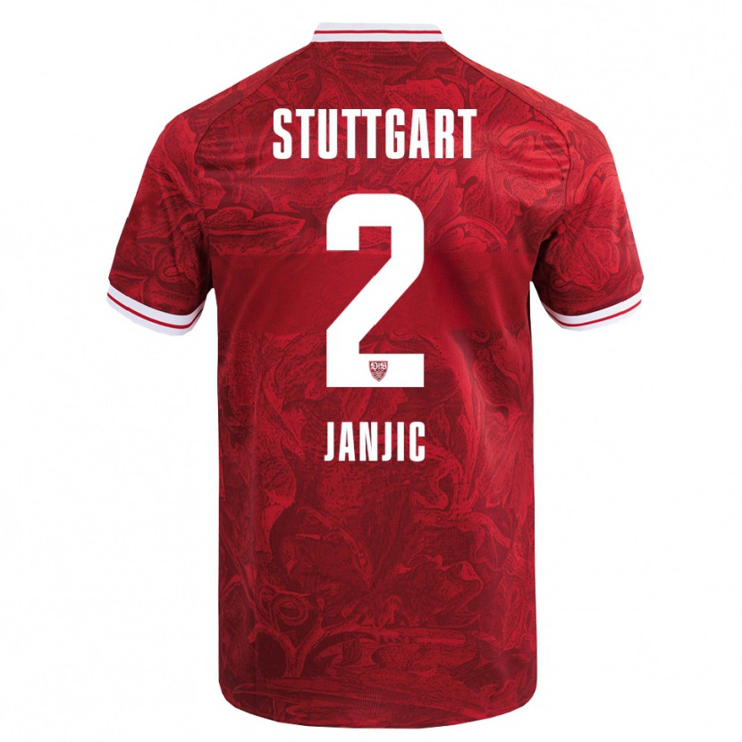 Danxen Kid Antonijo Janjic #2 Red Black Away Jersey 2025/26 T-Shirt
