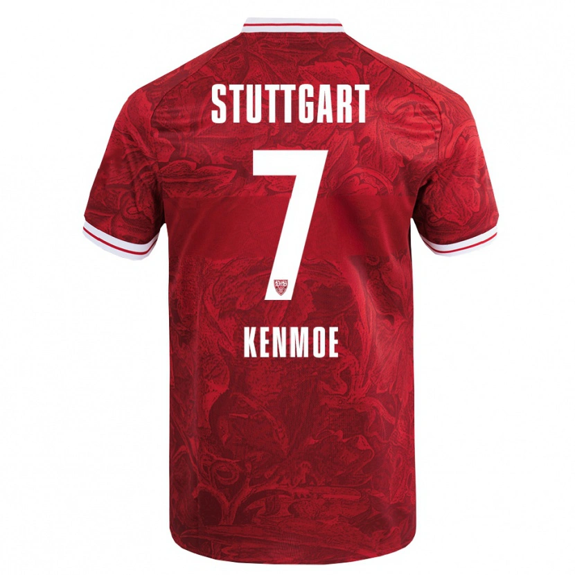 Danxen Kid Brayann Kenmoe #7 Red Black Away Jersey 2025/26 T-Shirt