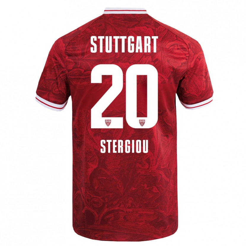 Danxen Kid Leonidas Stergiou #20 Red Black Away Jersey 2025/26 T-Shirt