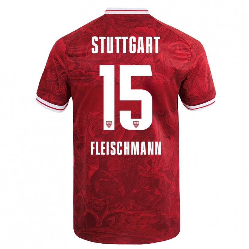 Danxen Kid Svea Fleischmann #15 Red Black Away Jersey 2025/26 T-Shirt
