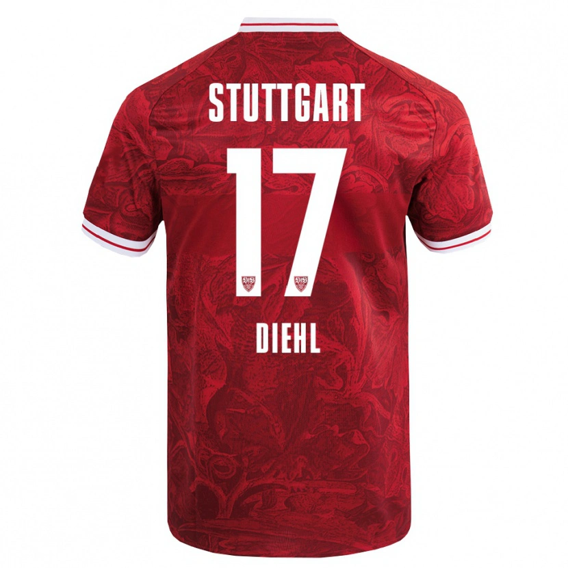 Danxen Kid Justin Diehl #17 Red Black Away Jersey 2025/26 T-Shirt