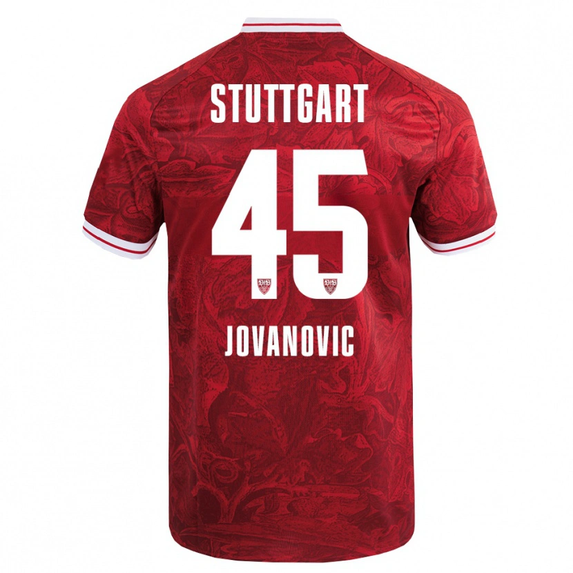 Danxen Kid Lazar Jovanovic #45 Red Black Away Jersey 2025/26 T-Shirt