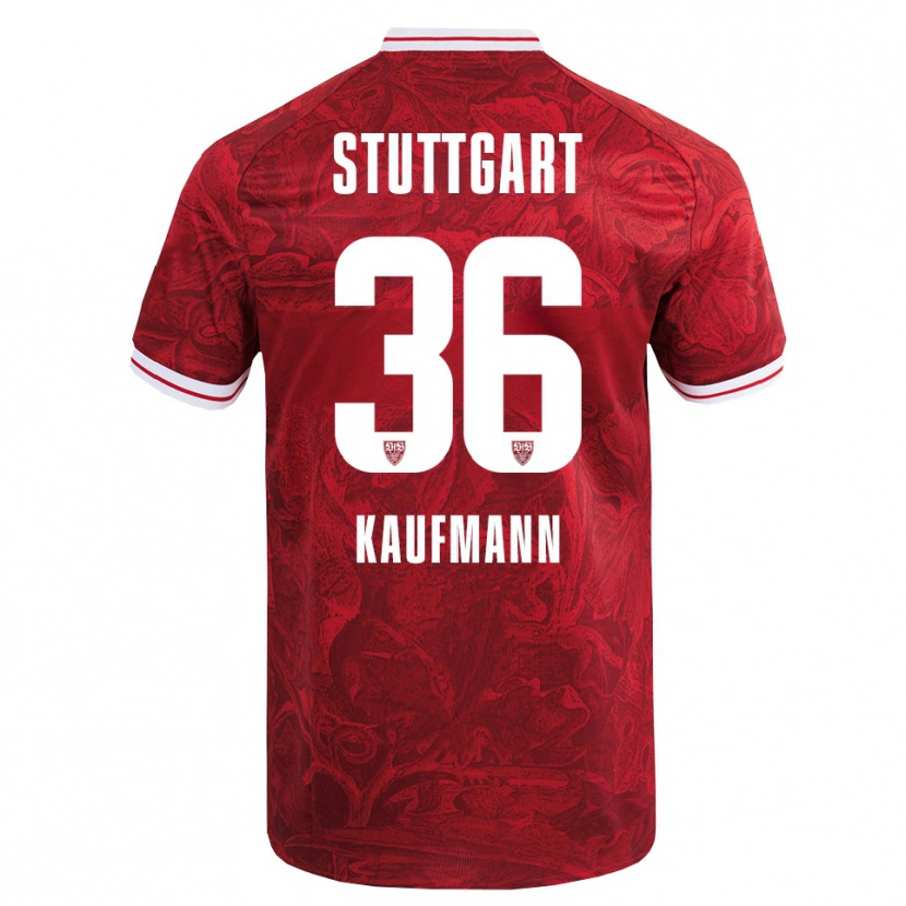 Danxen Kid Tino Kaufmann #36 Red Black Away Jersey 2025/26 T-Shirt