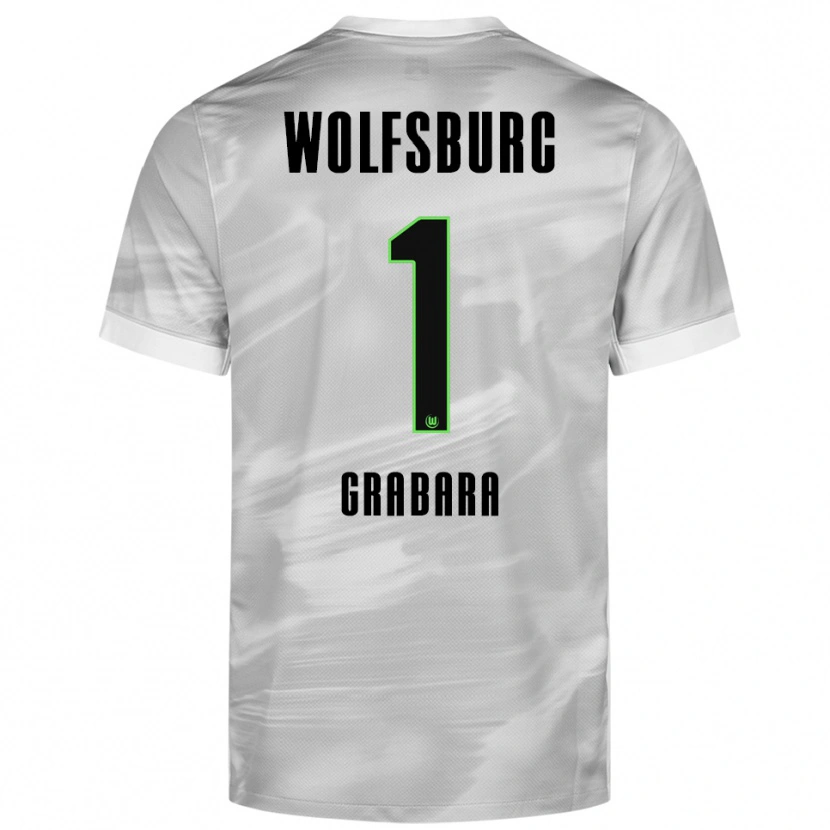 Danxen Kid Kamil Grabara #1 Gray White Away Jersey 2025/26 T-Shirt