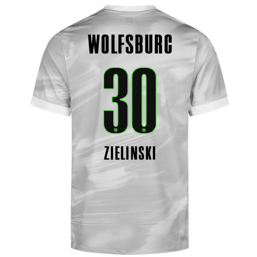 Danxen Kid Jakub Zielinski #30 Gray White Away Jersey 2025/26 T-Shirt