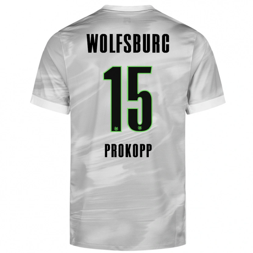 Danxen Kid Oskar Prokopp #15 Gray White Away Jersey 2025/26 T-Shirt