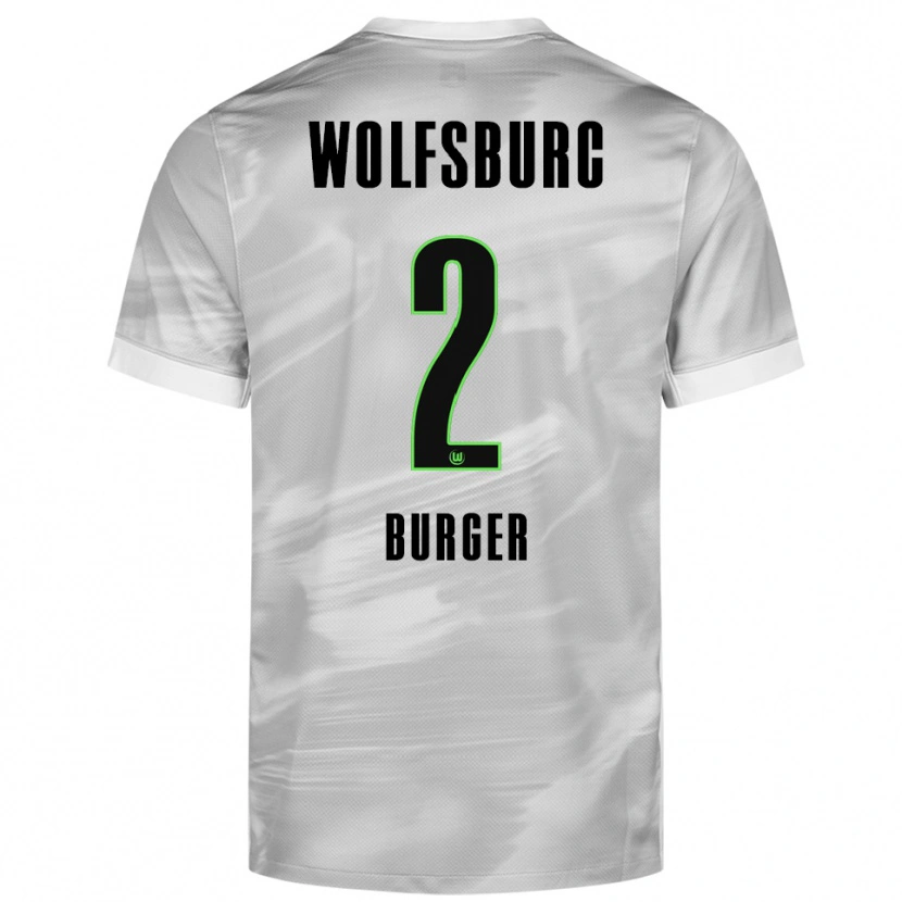 Danxen Kid Jan Bürger #2 Gray White Away Jersey 2025/26 T-Shirt