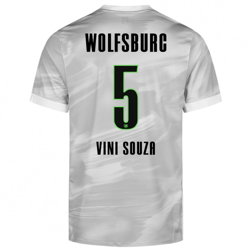 Danxen Kid Vini Souza #5 Gray White Away Jersey 2025/26 T-Shirt