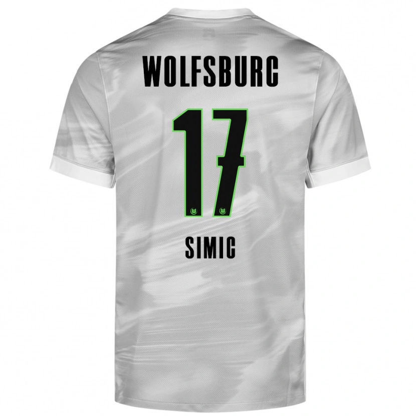 Danxen Kid Karlo Simic #17 Gray White Away Jersey 2025/26 T-Shirt