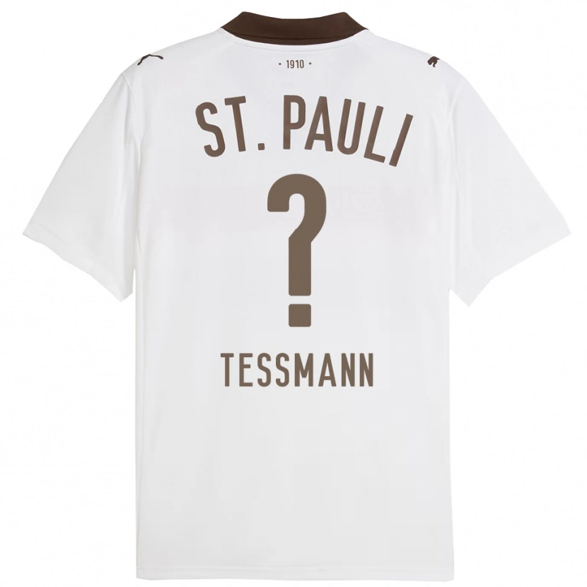 Danxen Kid Niklas Teßmann #0 White Red Away Jersey 2025/26 T-Shirt
