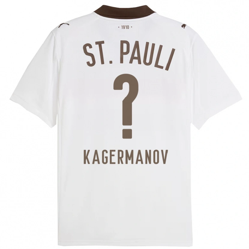 Danxen Kid Muslim Kagermanov #0 White Red Away Jersey 2025/26 T-Shirt