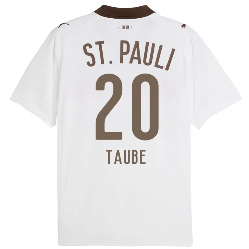 Danxen Kid Linnea Taube #20 White Red Away Jersey 2025/26 T-Shirt