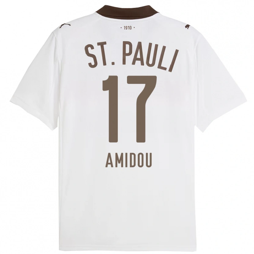 Danxen Kid Amir Amidou #17 White Red Away Jersey 2025/26 T-Shirt