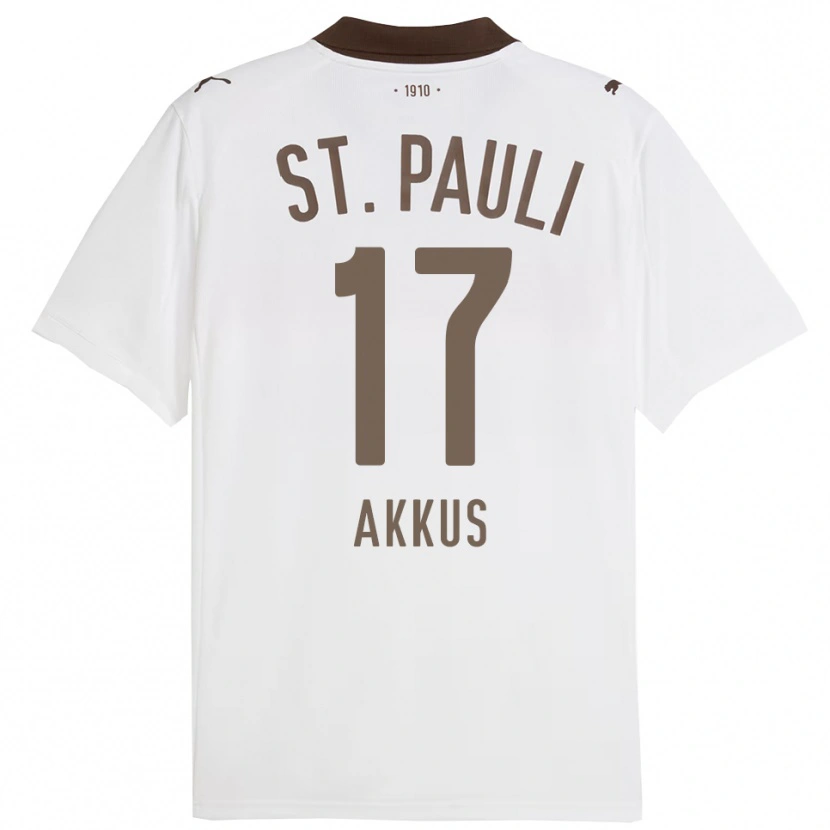 Danxen Kid Özgür Akkus #17 White Red Away Jersey 2025/26 T-Shirt