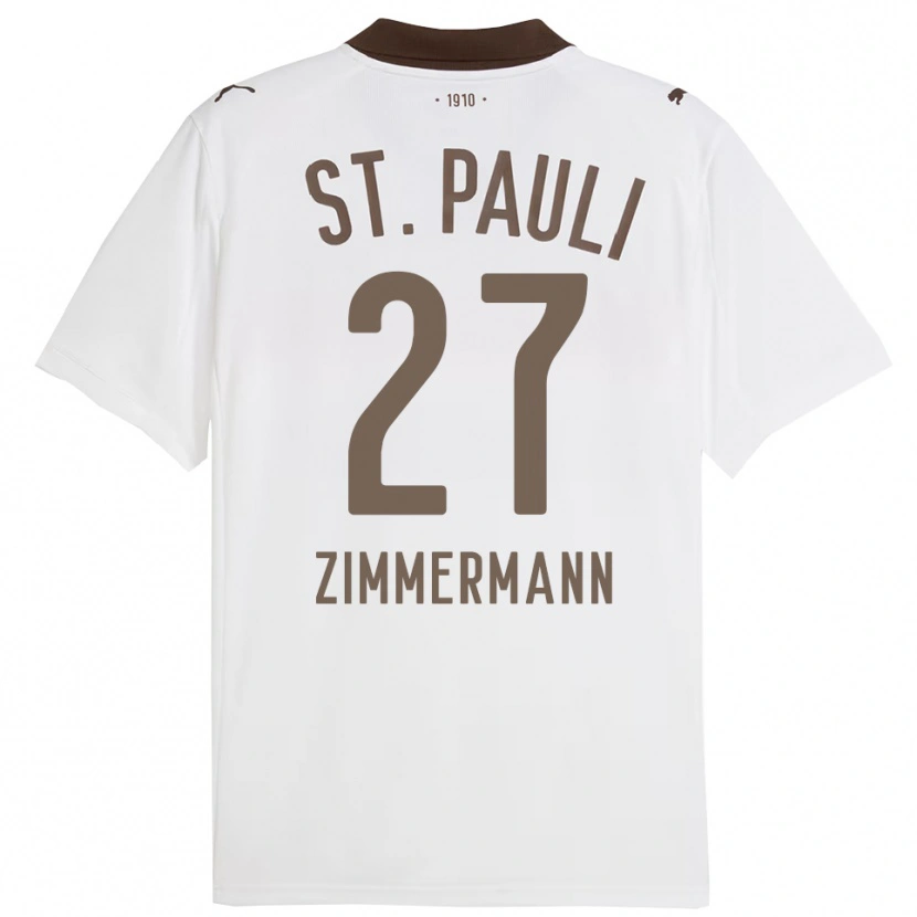 Danxen Kid Tara Zimmermann #27 White Red Away Jersey 2025/26 T-Shirt