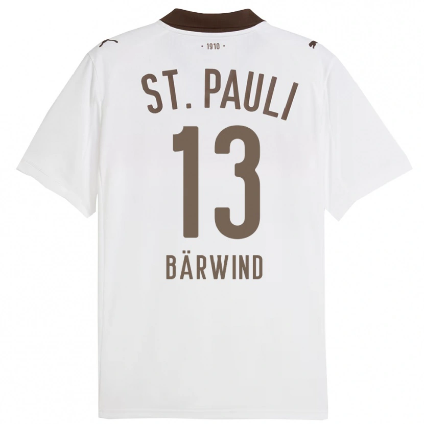 Danxen Kid Jonas Bärwind #13 White Red Away Jersey 2025/26 T-Shirt