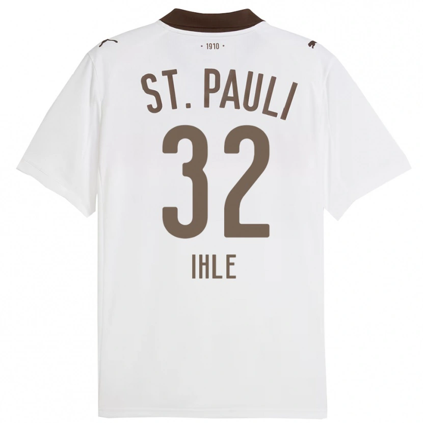 Danxen Kid Friederike Ihle #32 White Red Away Jersey 2025/26 T-Shirt