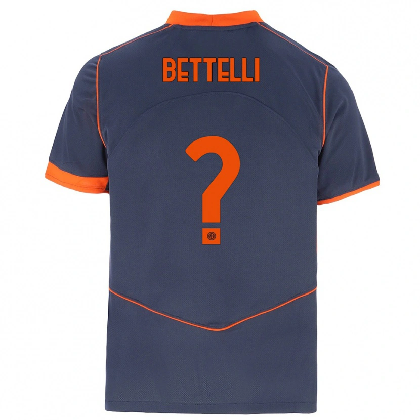 Danxen Kid Luca Bettelli #0 Gray Orange Third Jersey 2025/26 T-Shirt