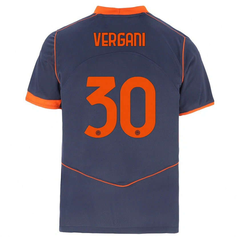 Danxen Kid Bianca Vergani #30 Gray Orange Third Jersey 2025/26 T-Shirt