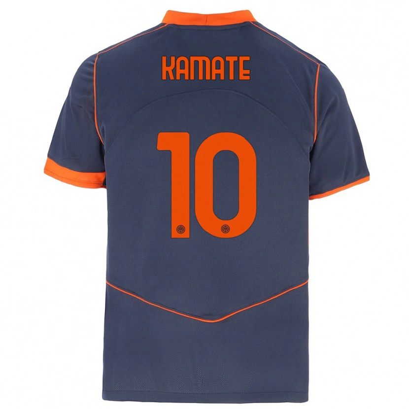 Danxen Kid Issiaka Kamate #10 Gray Orange Third Jersey 2025/26 T-Shirt