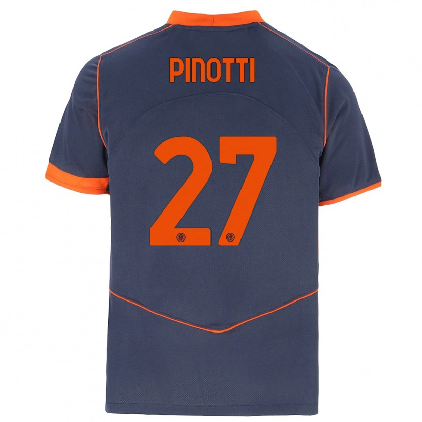 Danxen Kid Manuel Pinotti #27 Gray Orange Third Jersey 2025/26 T-Shirt